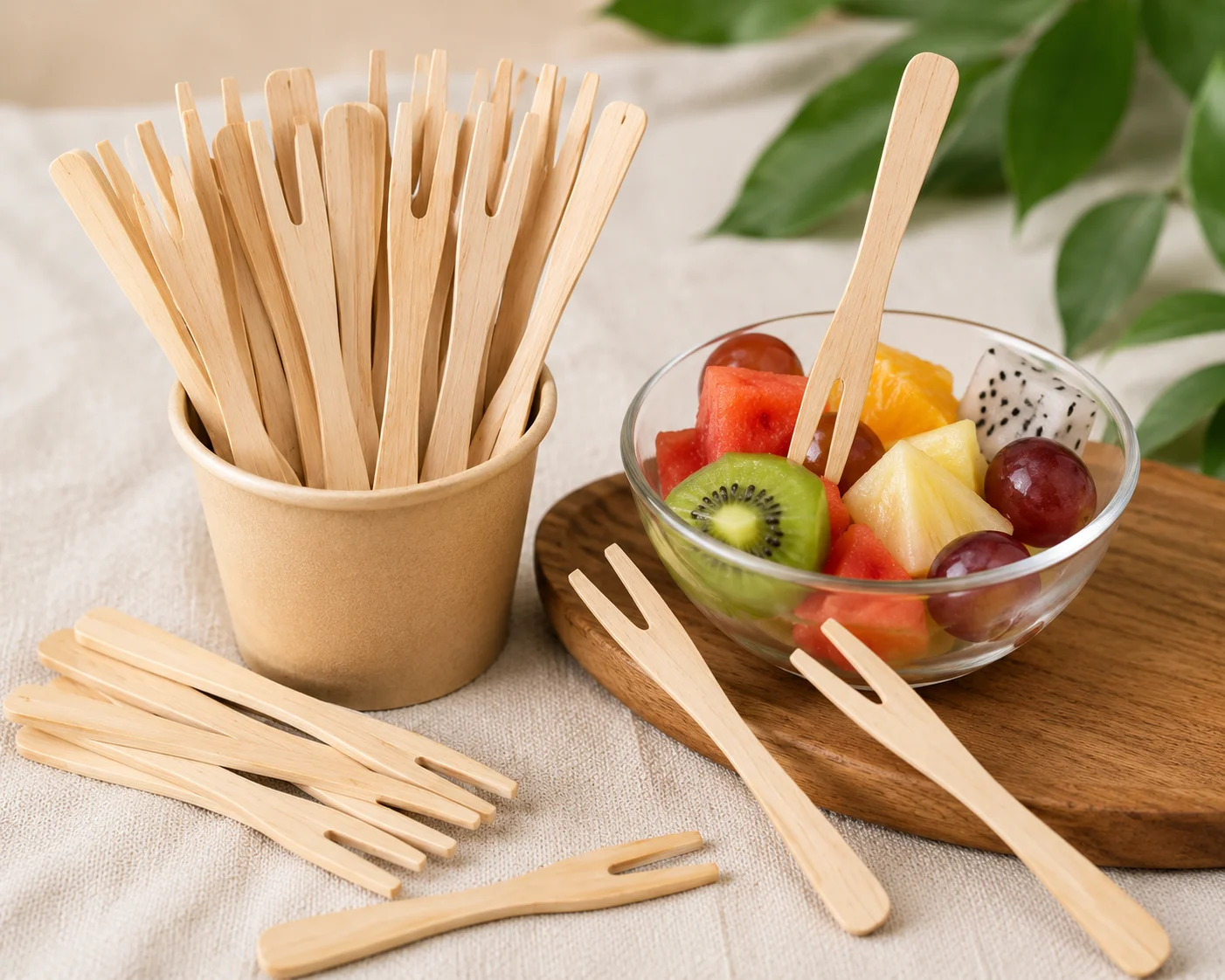 Wooden Fruit Fork